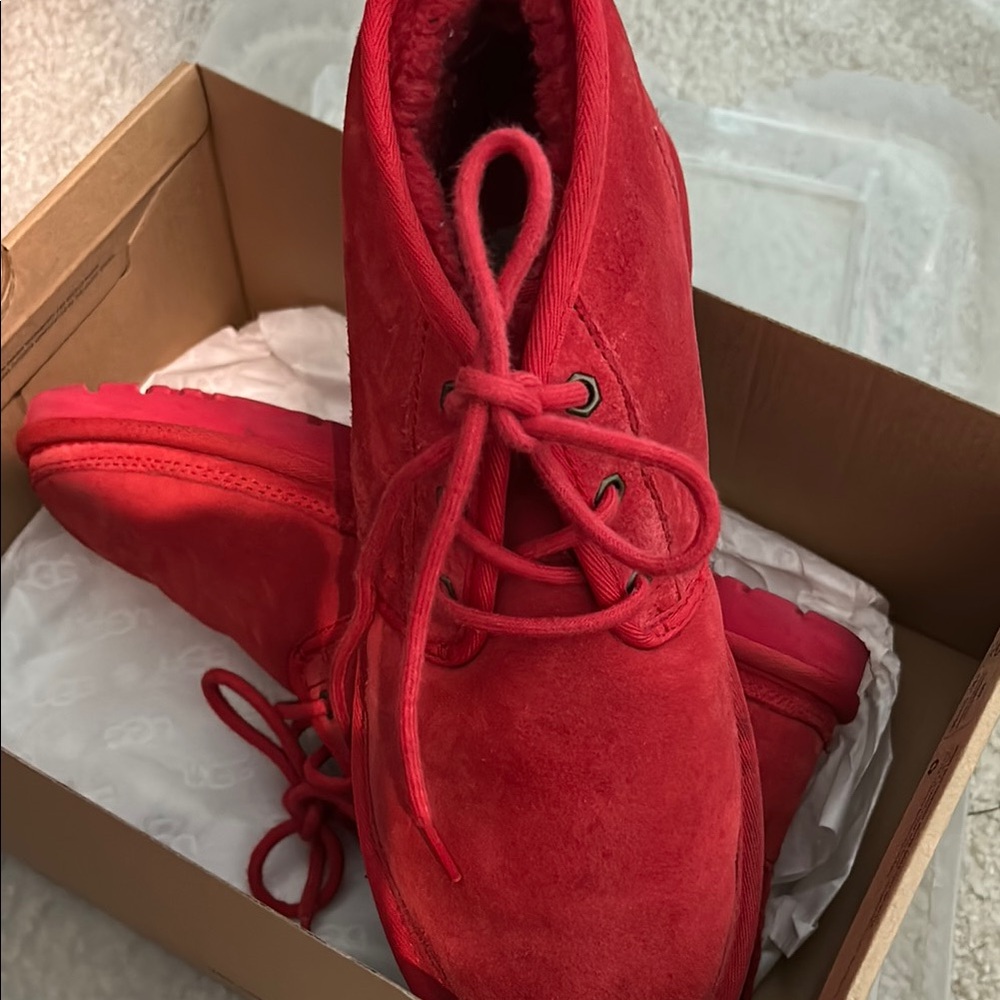 UGG Bright Red Suede Footwear